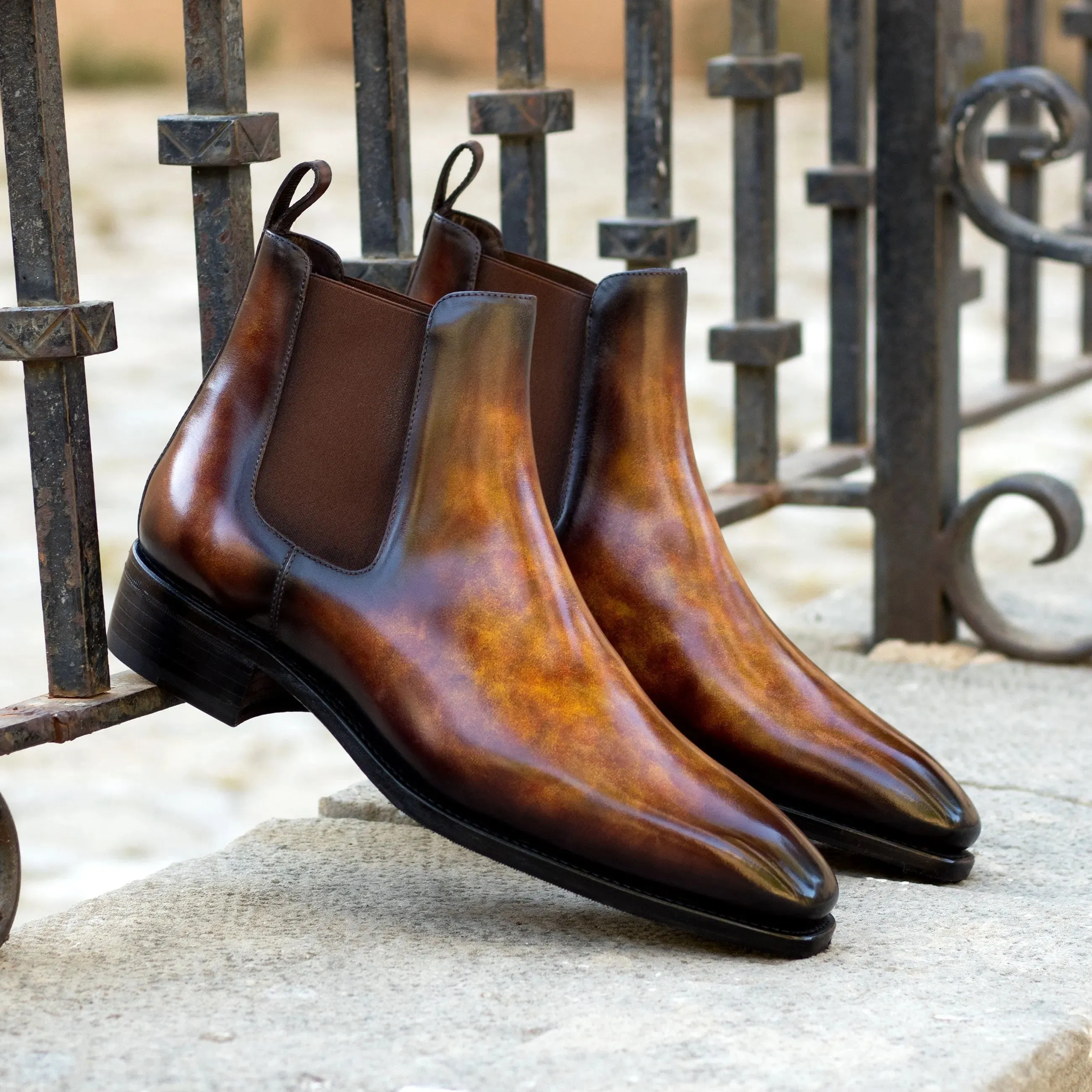 Francesco Patina Chelsea Boots
