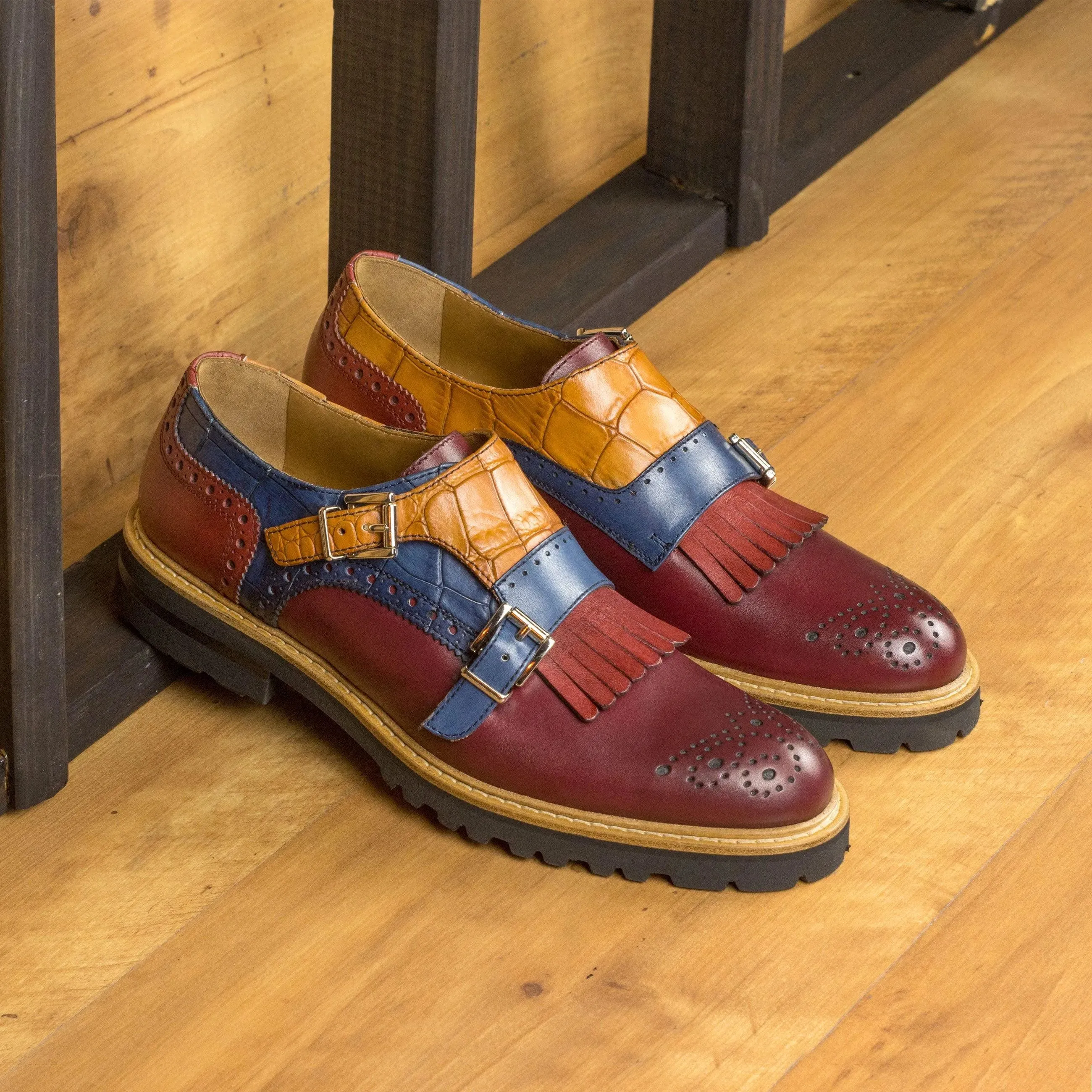 Franka Kiltie unisex Monk Strap