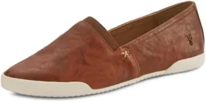 Frye Melanie Slip On Shoes for Women Crafted from Premium Leather with White Rubber Toe Bumpers and Soles, Leather Lining, and Removable Footbeds  1  Outsole