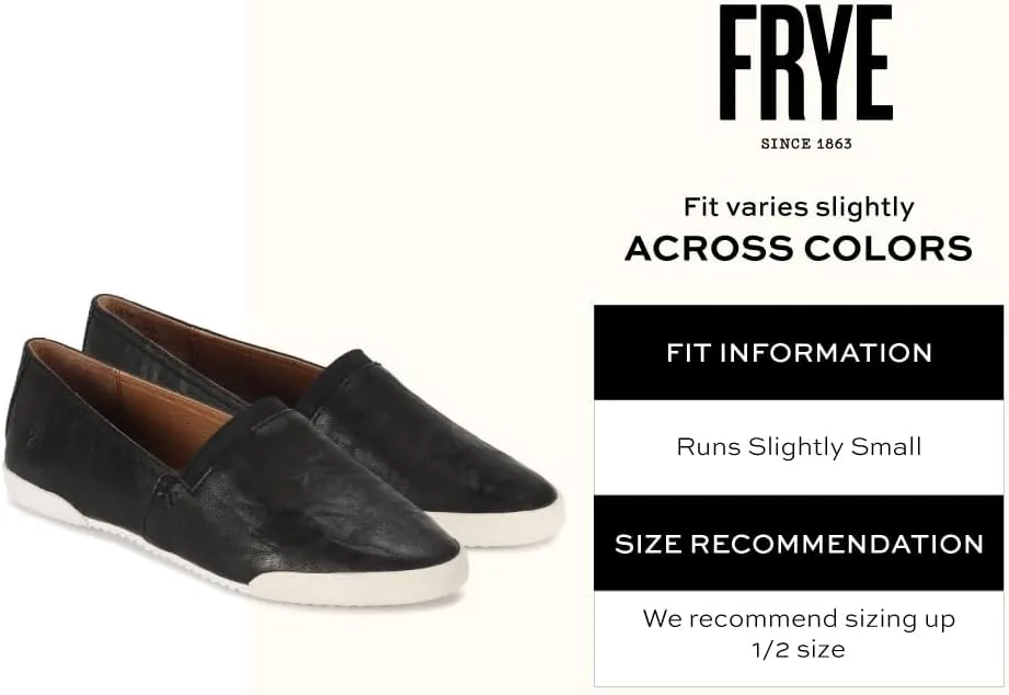 Frye Melanie Slip On Shoes for Women Crafted from Premium Leather with White Rubber Toe Bumpers and Soles, Leather Lining, and Removable Footbeds  1  Outsole