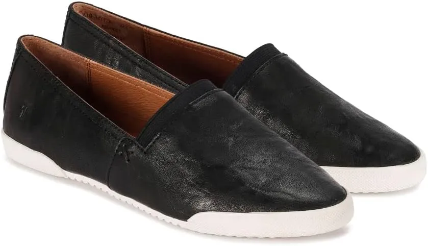Frye Melanie Slip On Shoes for Women Crafted from Premium Leather with White Rubber Toe Bumpers and Soles, Leather Lining, and Removable Footbeds  1  Outsole