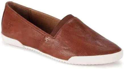 Frye Melanie Slip On Shoes for Women Crafted from Premium Leather with White Rubber Toe Bumpers and Soles, Leather Lining, and Removable Footbeds  1  Outsole