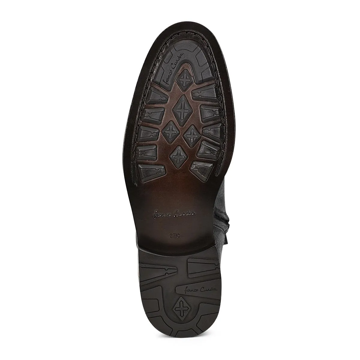 G93VNVN - Cuadra Black casual fashion deer leather ankle booties for men