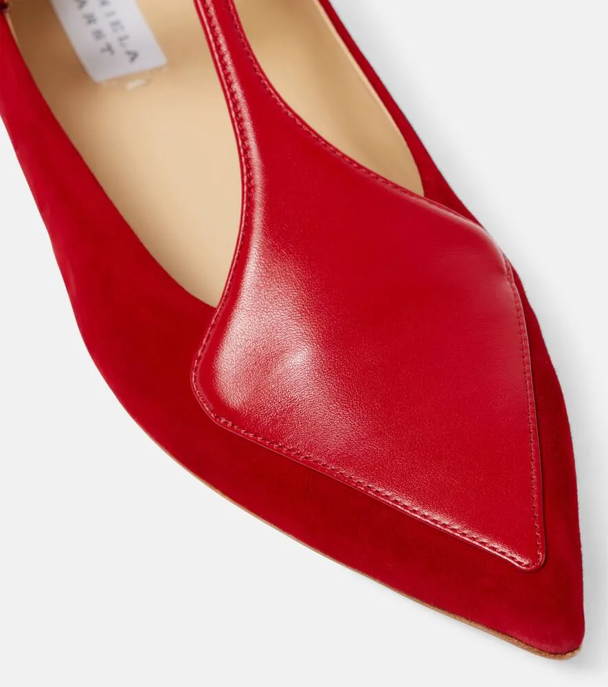 Gabriela Hearst Liv leather and suede Mary Jane flats