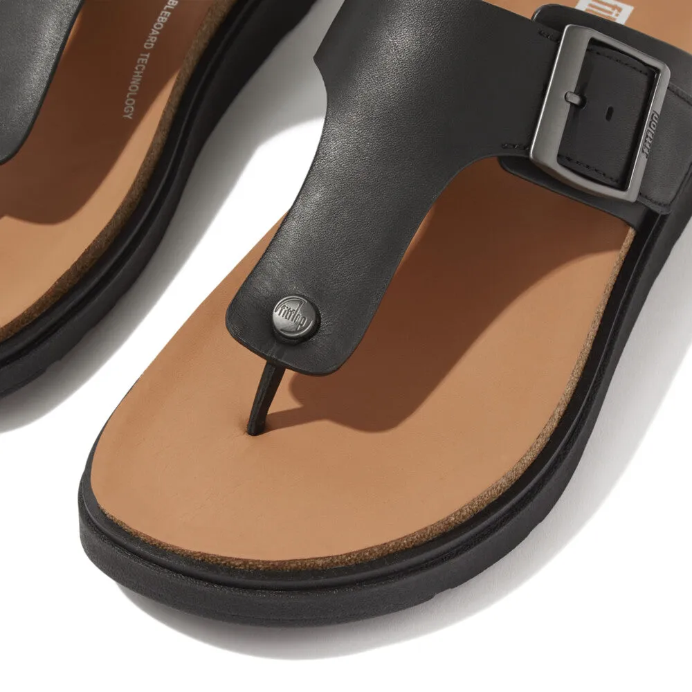 GEN-FF Men's Buckle Leather Toe-Post Sandals