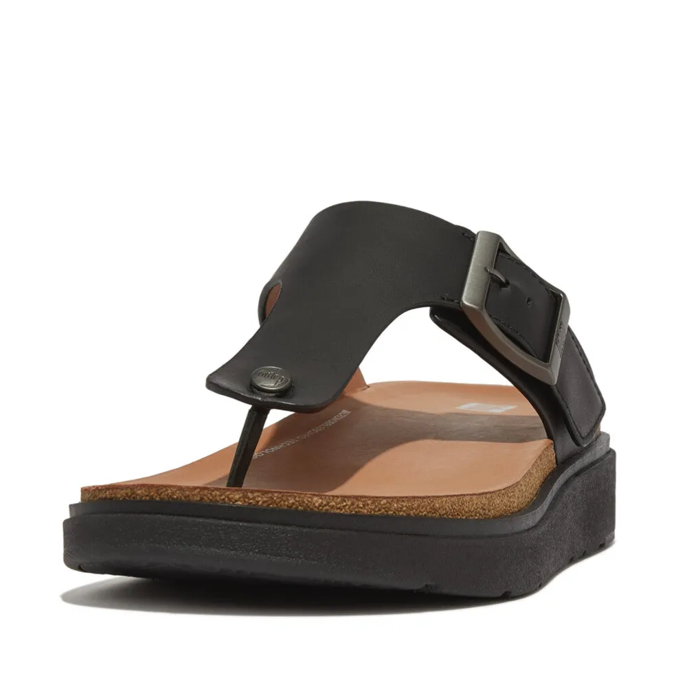 GEN-FF Men's Buckle Leather Toe-Post Sandals