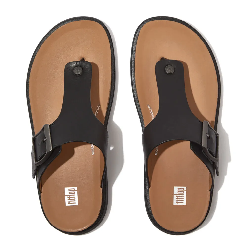 GEN-FF Men's Buckle Leather Toe-Post Sandals