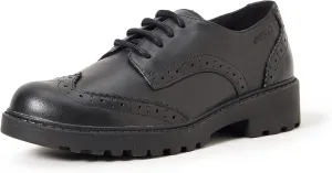 Geox J Casey G.O Girls Nappa Leather Shoes/Brogues-Black-7