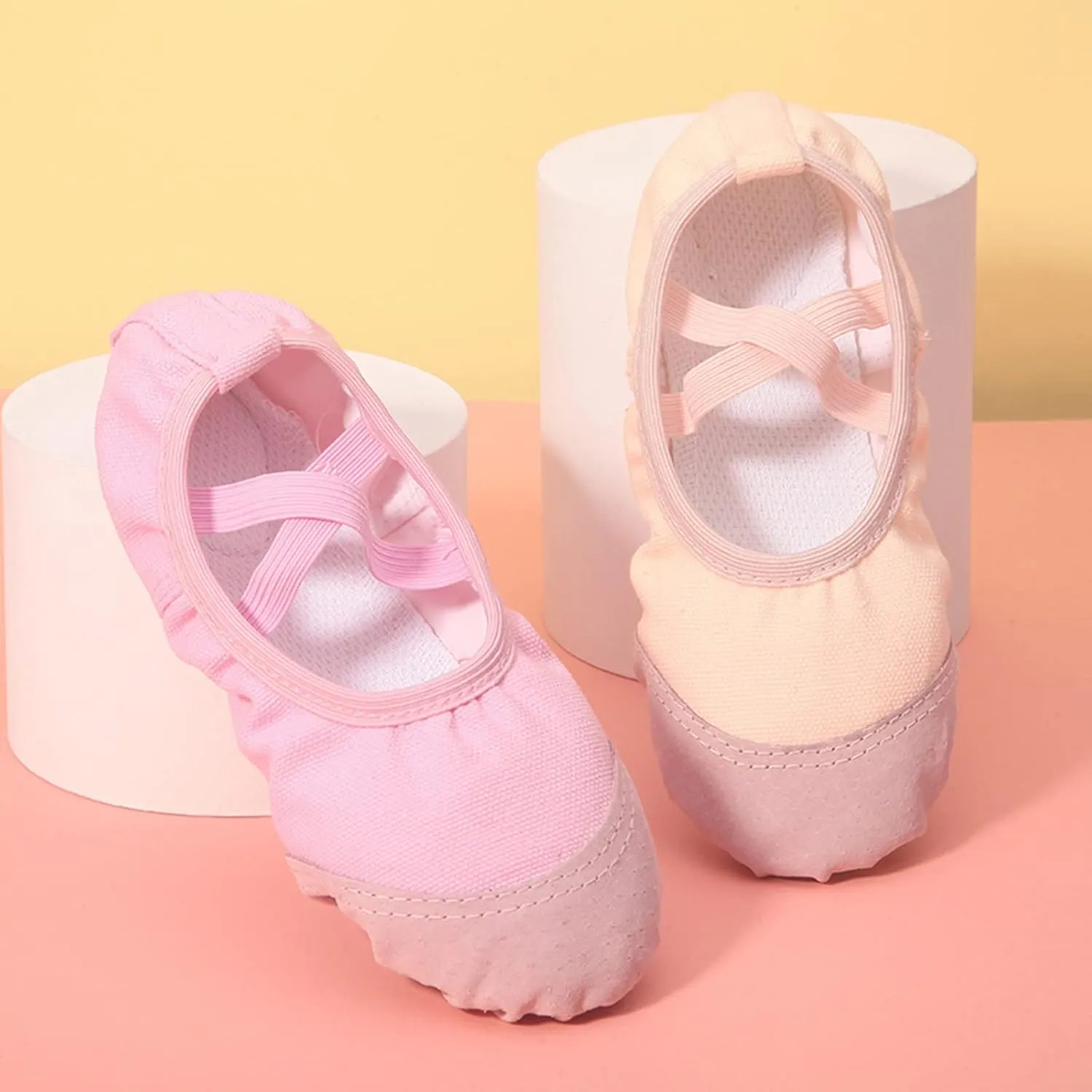 Girls Ballet Shoes for Dance Canvas Yoga Shoes Toddler Little Kid Ballerina Ballet Slippers Ballet Flats Shoes