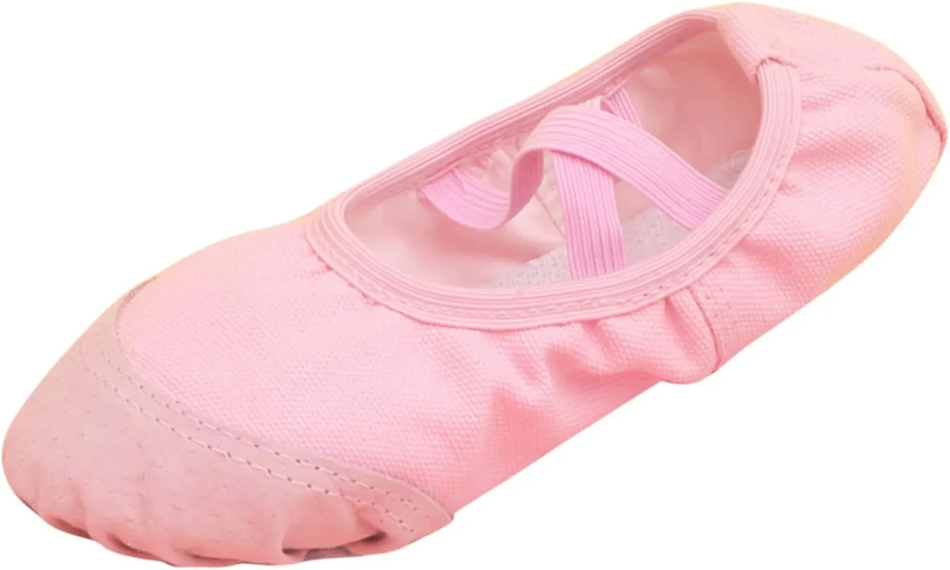 Girls Ballet Shoes for Dance Canvas Yoga Shoes Toddler Little Kid Ballerina Ballet Slippers Ballet Flats Shoes