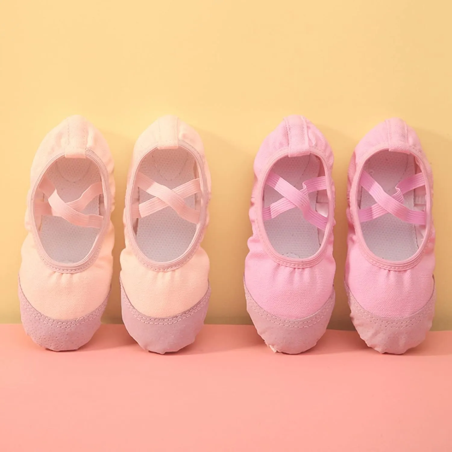 Girls Ballet Shoes for Dance Canvas Yoga Shoes Toddler Little Kid Ballerina Ballet Slippers Ballet Flats Shoes
