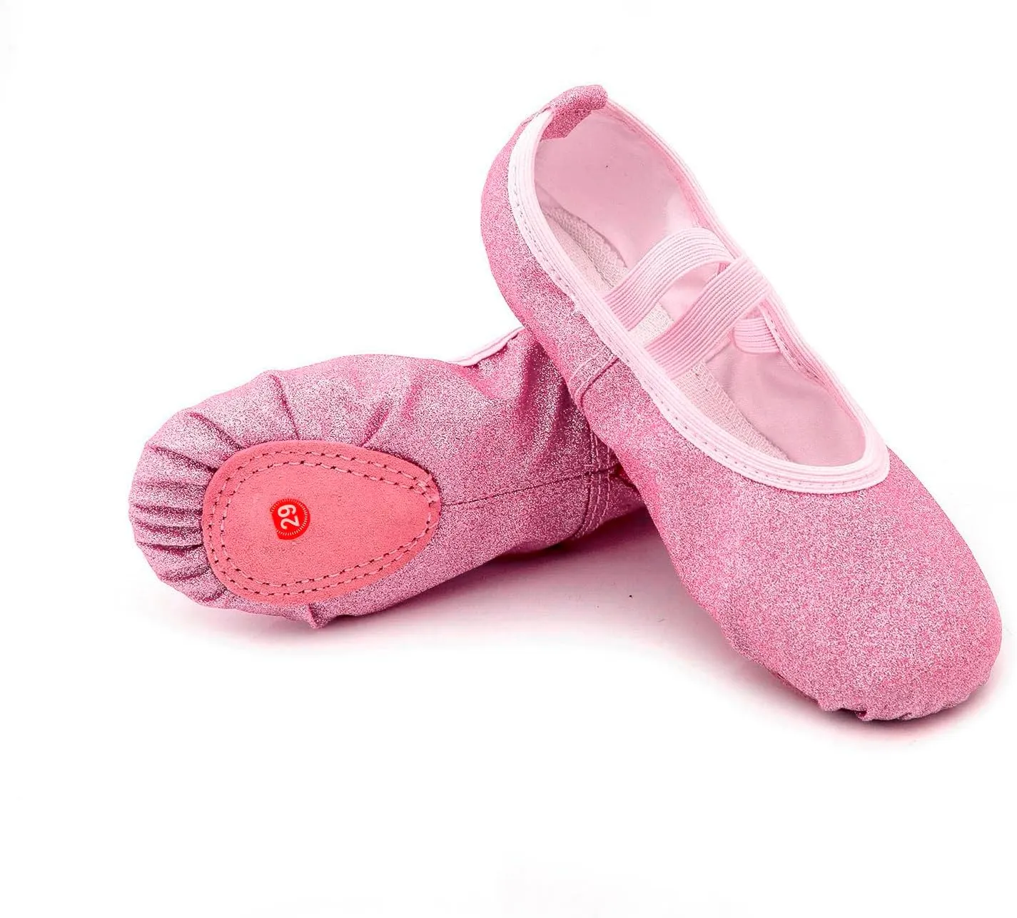 Girls Ballet Shoes Glitter Split-Sole Dance Slippers Toddler Kid Practice Flats Girls Slip On Dress Shoes