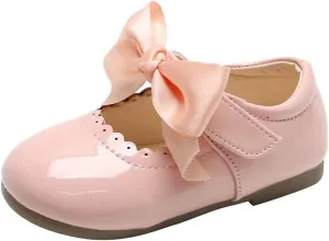 Girls Leather Sneakers Soft Rubber Sole Toddler Kids Baby Girls Butterfly Knot Princess Leather Shoes Sandals