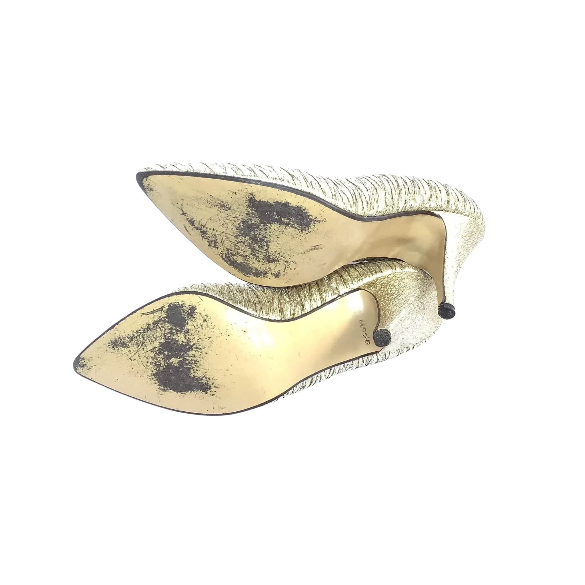 Gold Lurex Pump Shoes