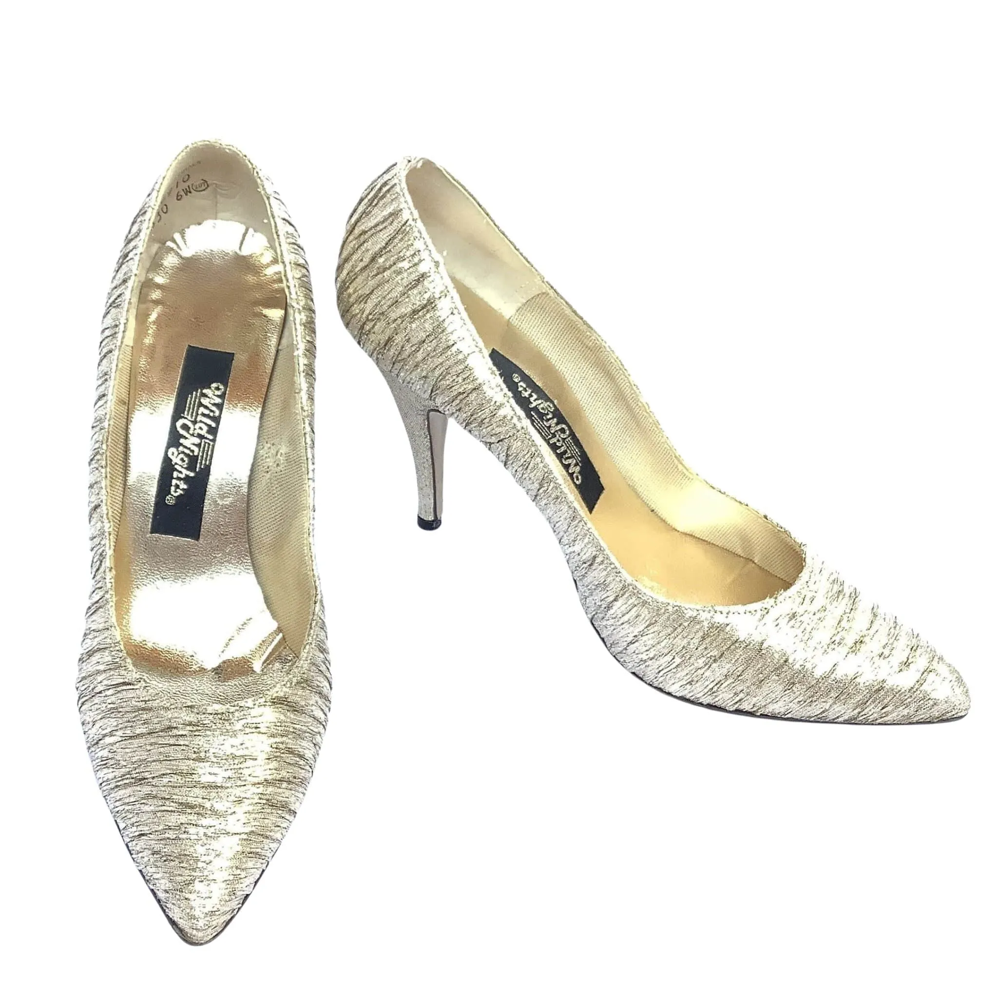 Gold Lurex Pump Shoes