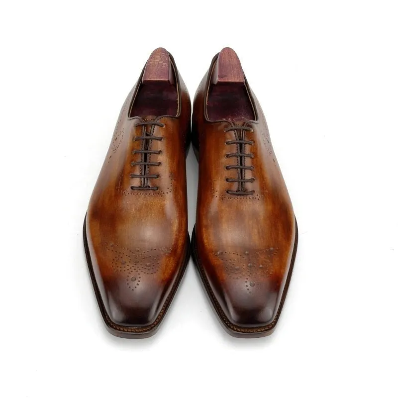 Goodyear Welted Full Grain Calf Leather Men's Oxford Shoes