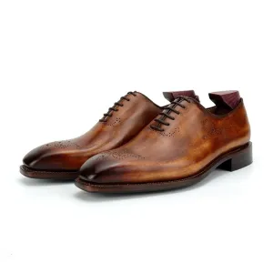 Goodyear Welted Full Grain Calf Leather Men's Oxford Shoes