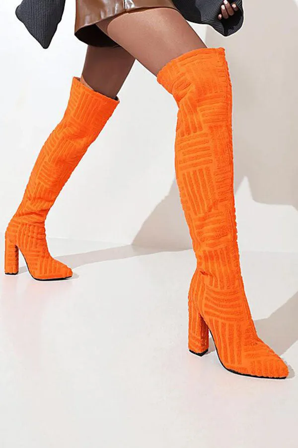 Graphic Print Smart Boots