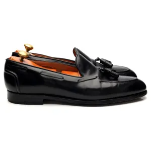 'Greenwich' Black Leather Tassel Loafers UK 10 D