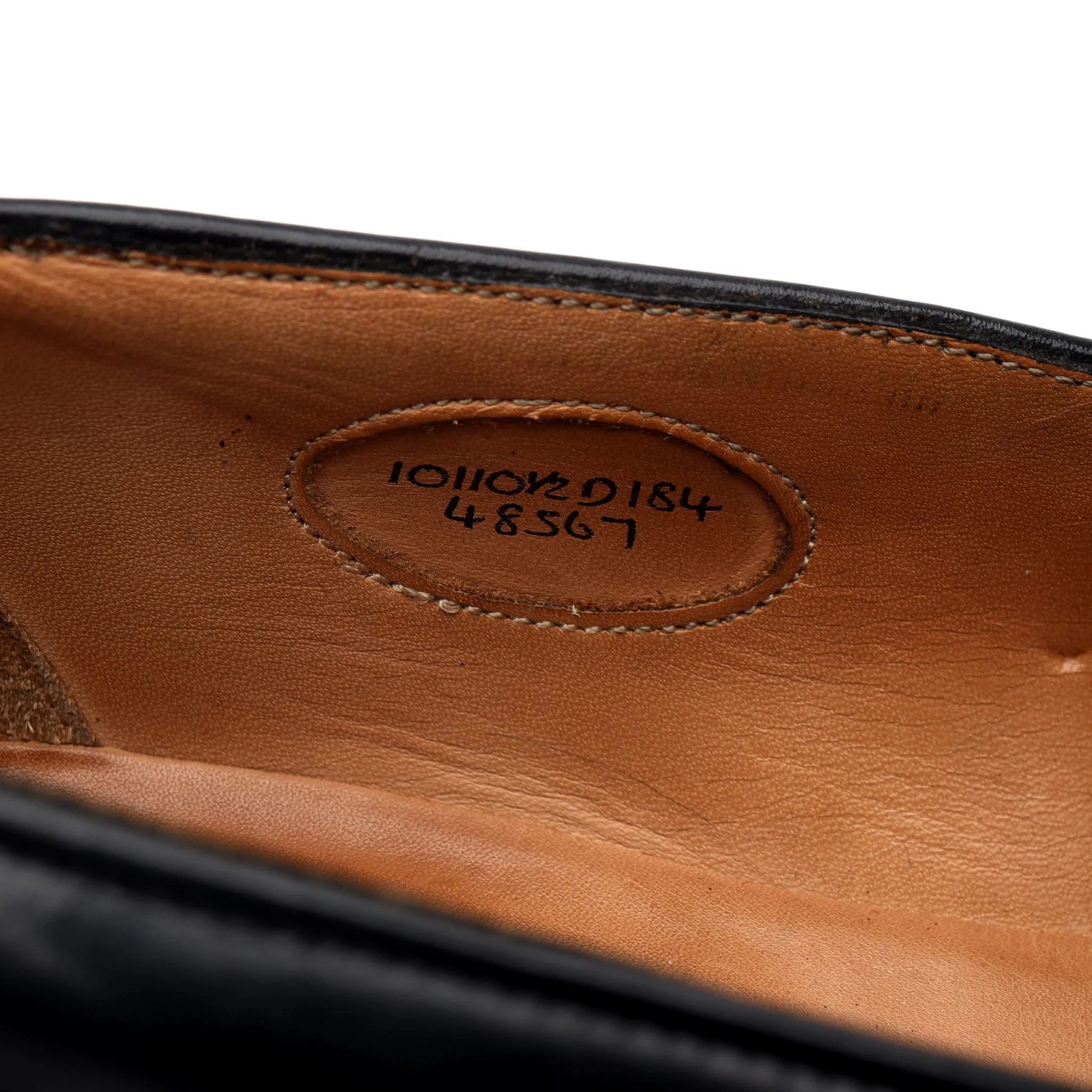 'Greenwich' Black Leather Tassel Loafers UK 10 D