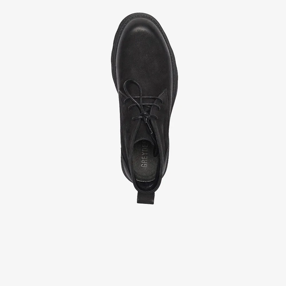 Greyder Men's Formal Nubuk Leather Boots in Black
