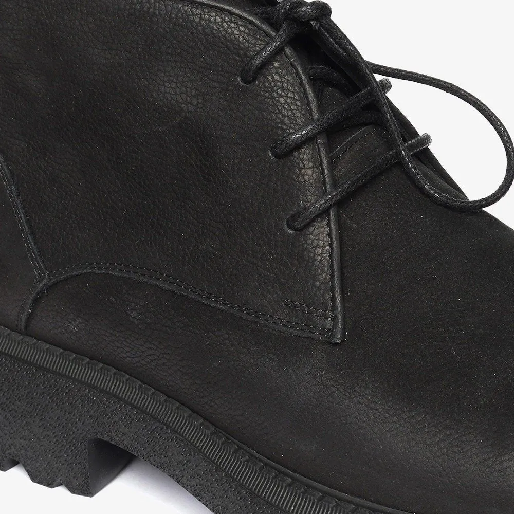 Greyder Men's Formal Nubuk Leather Boots in Black