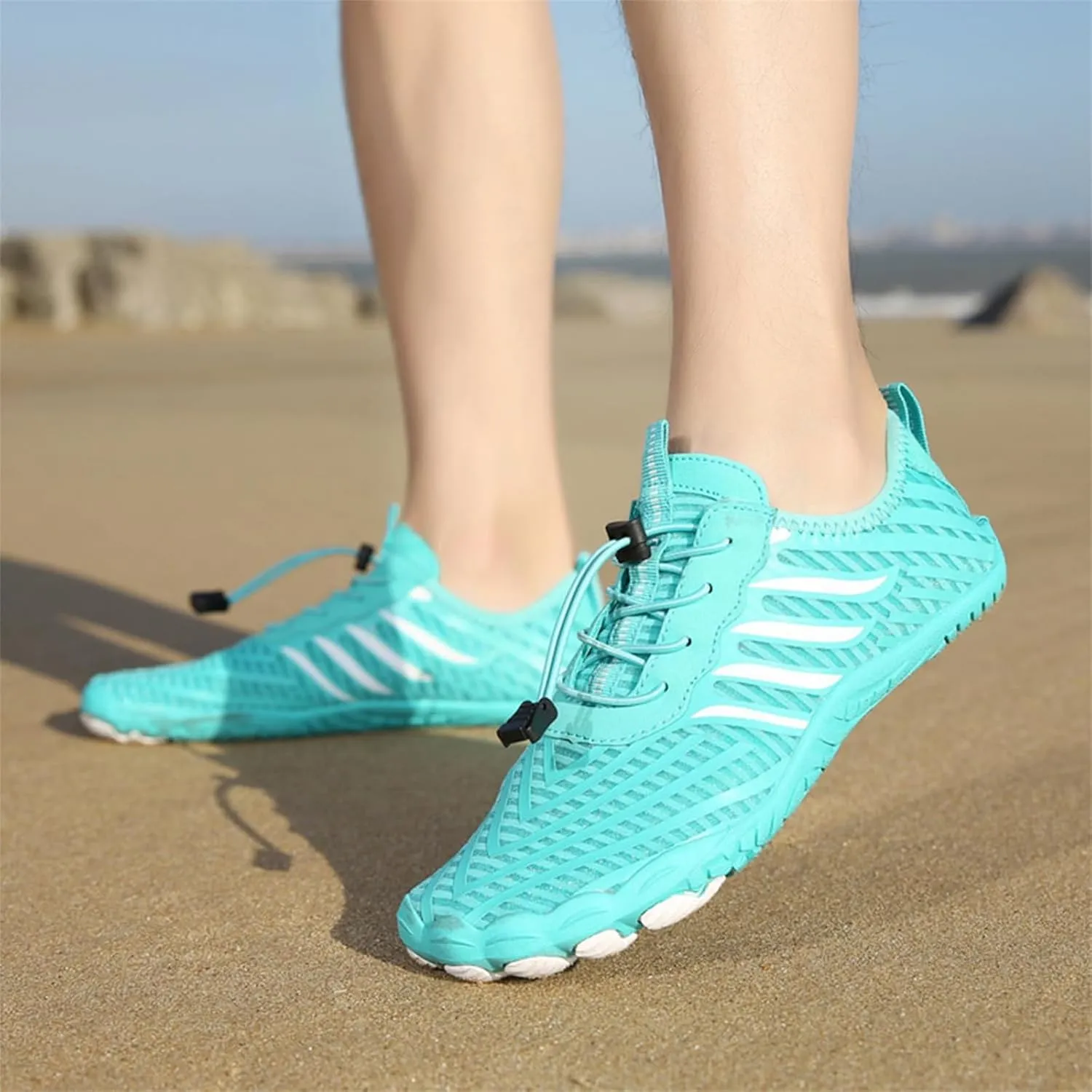 Grounded Footwear for Women Men Non-Slip Breathable Trail Athletic Footwear,Wide Toe Box Quick-Dry Swim Shoes,Lightweight Comfortable Water-Resistant Hiking Barefoot with Adjustable Shoelaces