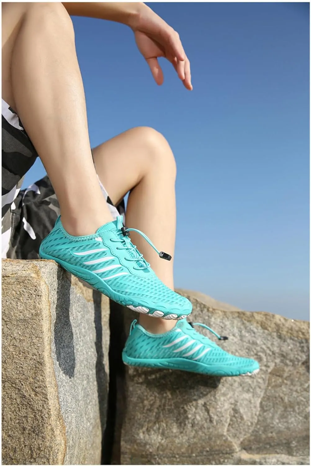 Grounded Footwear for Women Men Non-Slip Breathable Trail Athletic Footwear,Wide Toe Box Quick-Dry Swim Shoes,Lightweight Comfortable Water-Resistant Hiking Barefoot with Adjustable Shoelaces