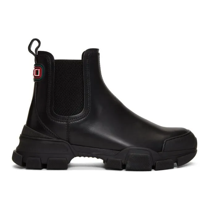 Gucci Black Leon Chelsea Boots