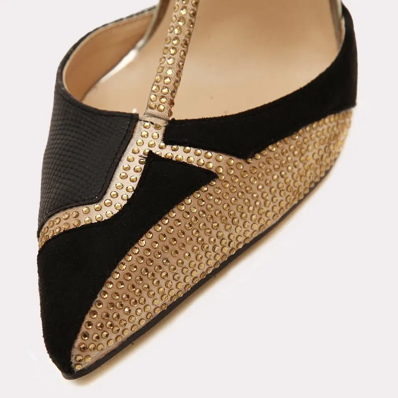 Heather T-strap Pumps