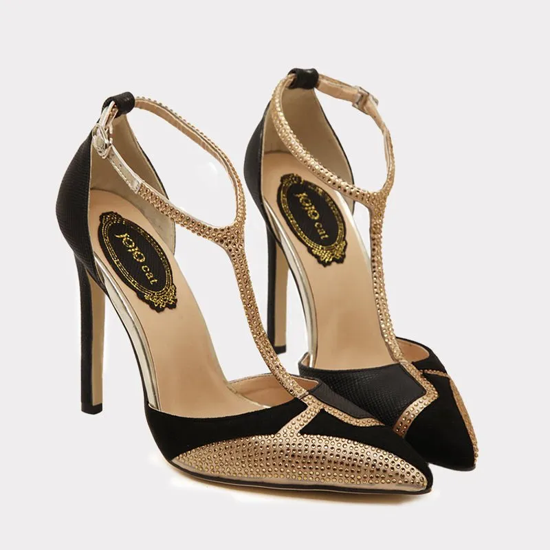 Heather T-strap Pumps