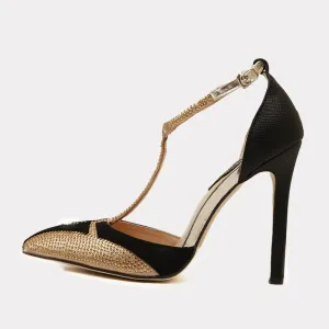 Heather T-strap Pumps