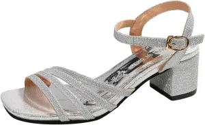 Heeled Sandal Low Block Chunky New Summer European And Big Fish Mouth Fashion Thick Heel Toe Strap Women's Sandals