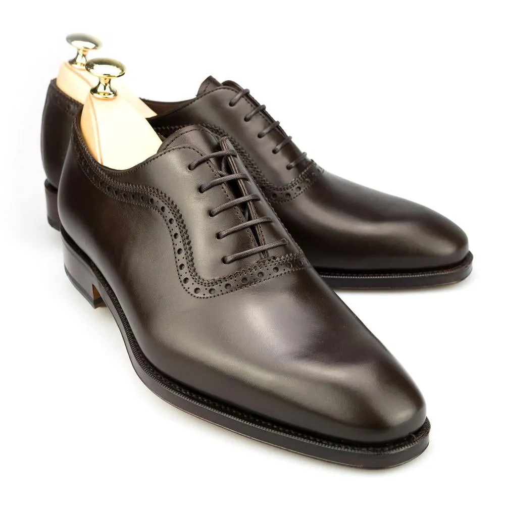 Height Increasing Brown Leather Paveley Brogue Oxfords