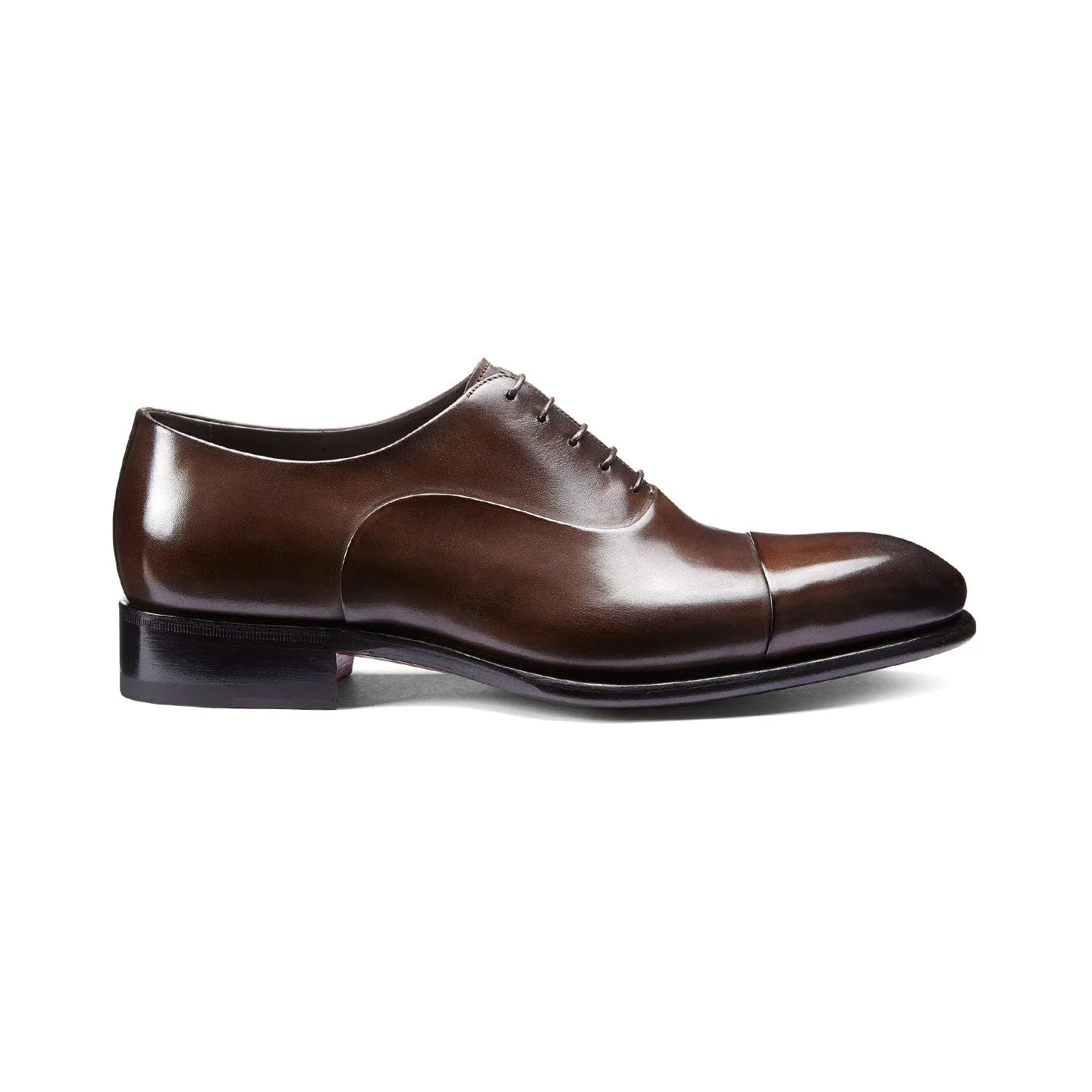 Height Increasing Brown Leather Woodford Balmoral Toe Cap Oxfords - Formal Shoes