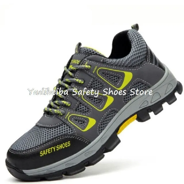 High Quality Men's Boots Safety Shoes Steel Toe Puncture-Proof Work Boots Lightweight Safety Work Shoes Men Indestructible Shoes