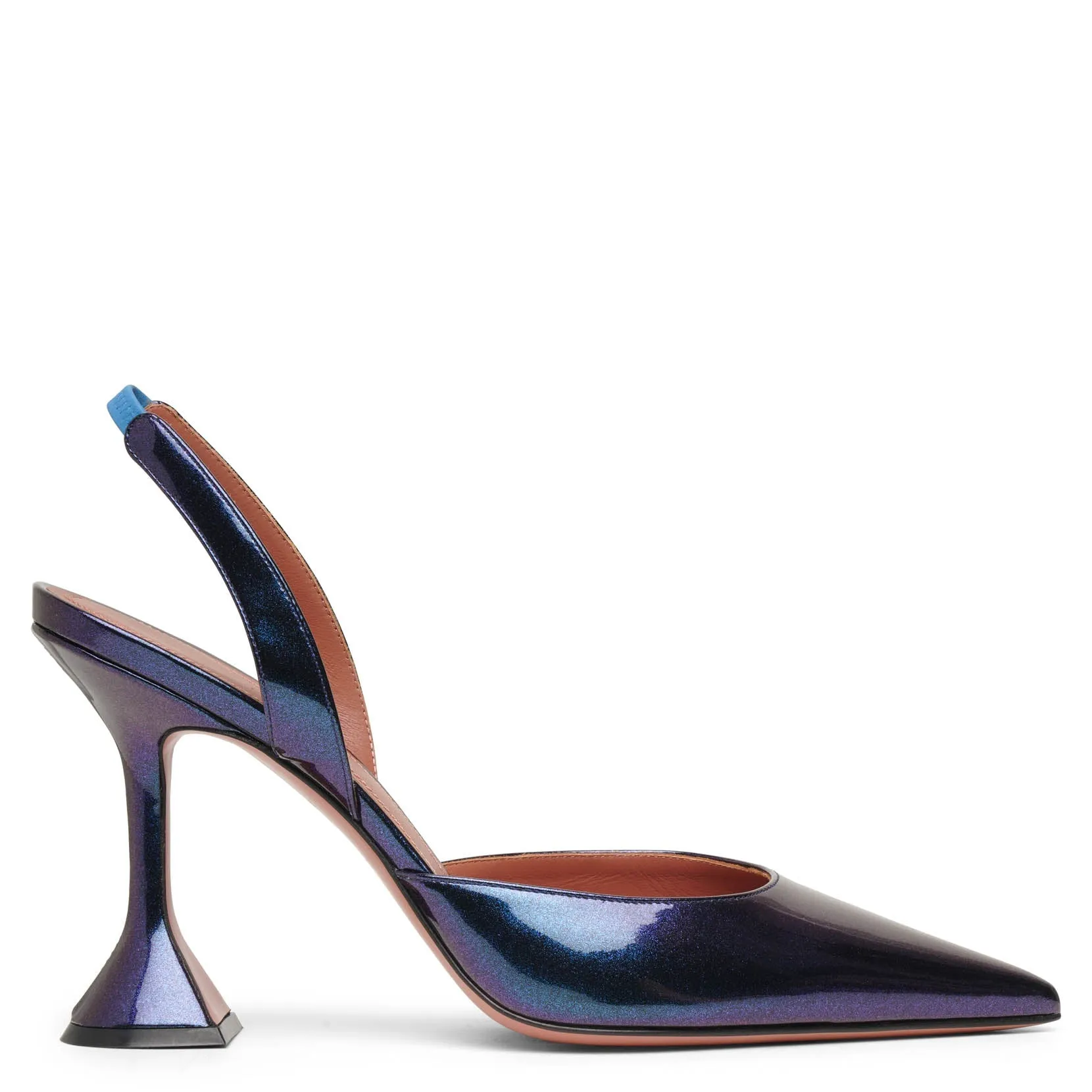 Holli sling patent metallic pumps
