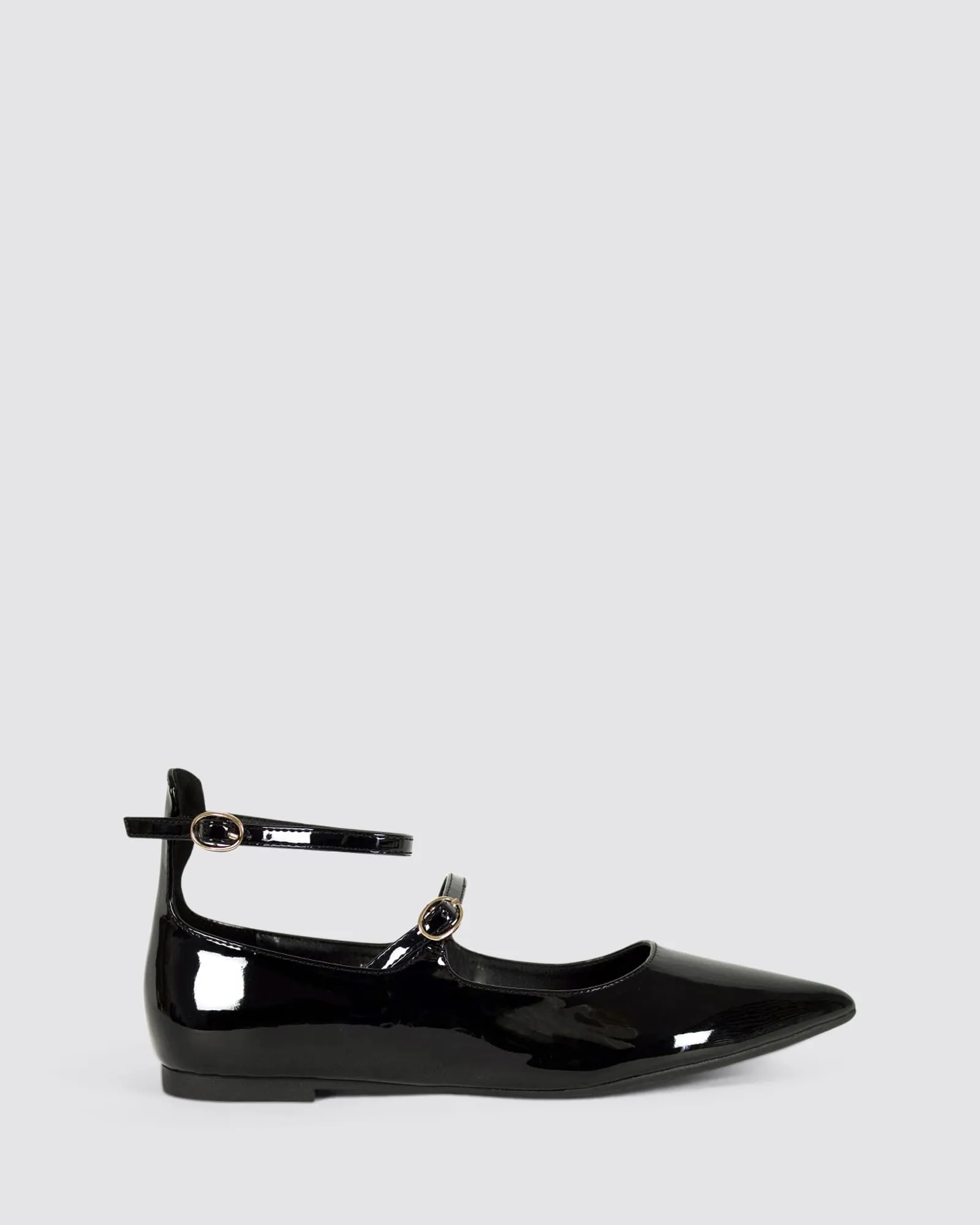 ISSIE BALLET FLATS BLACK PATENT