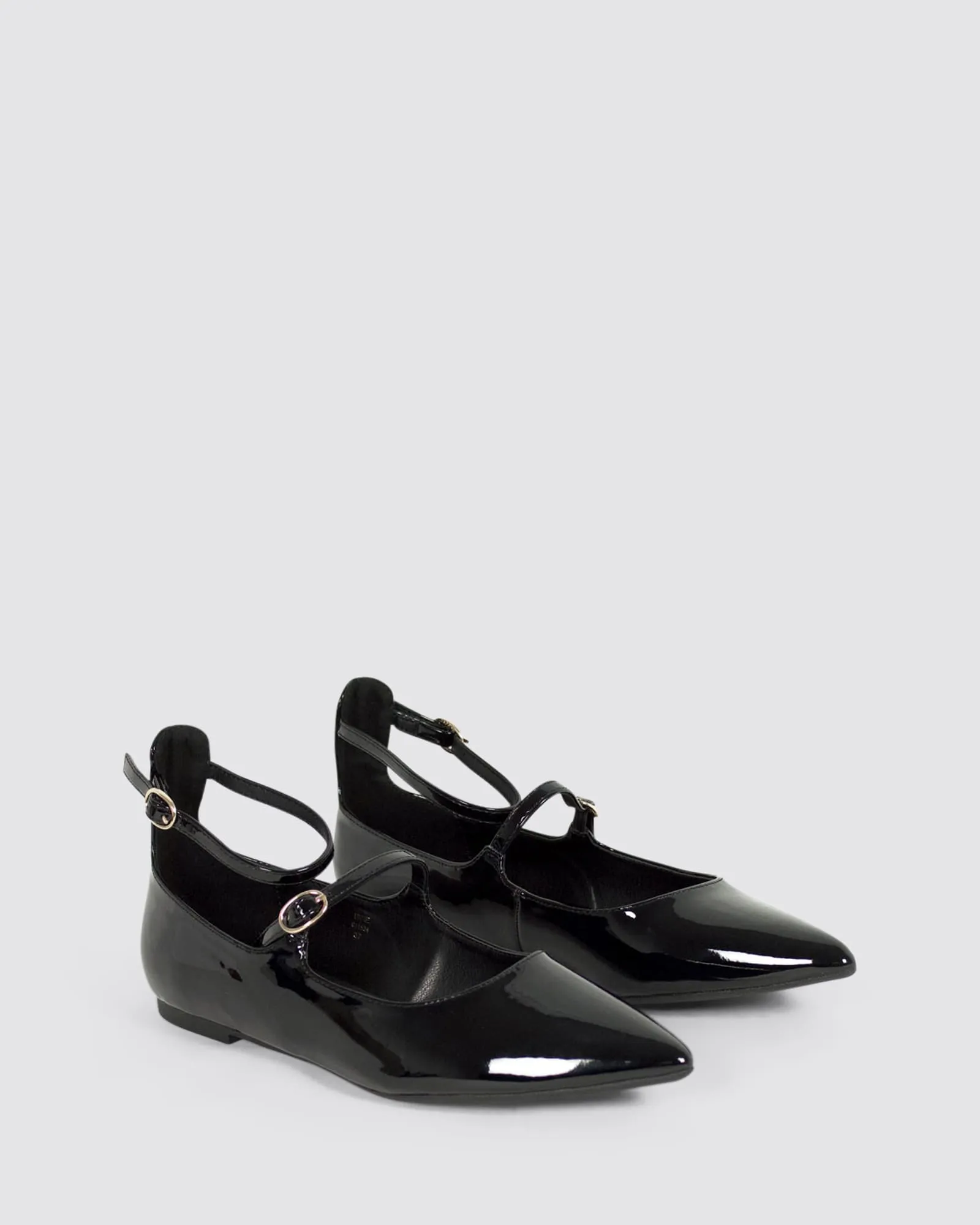ISSIE BALLET FLATS BLACK PATENT
