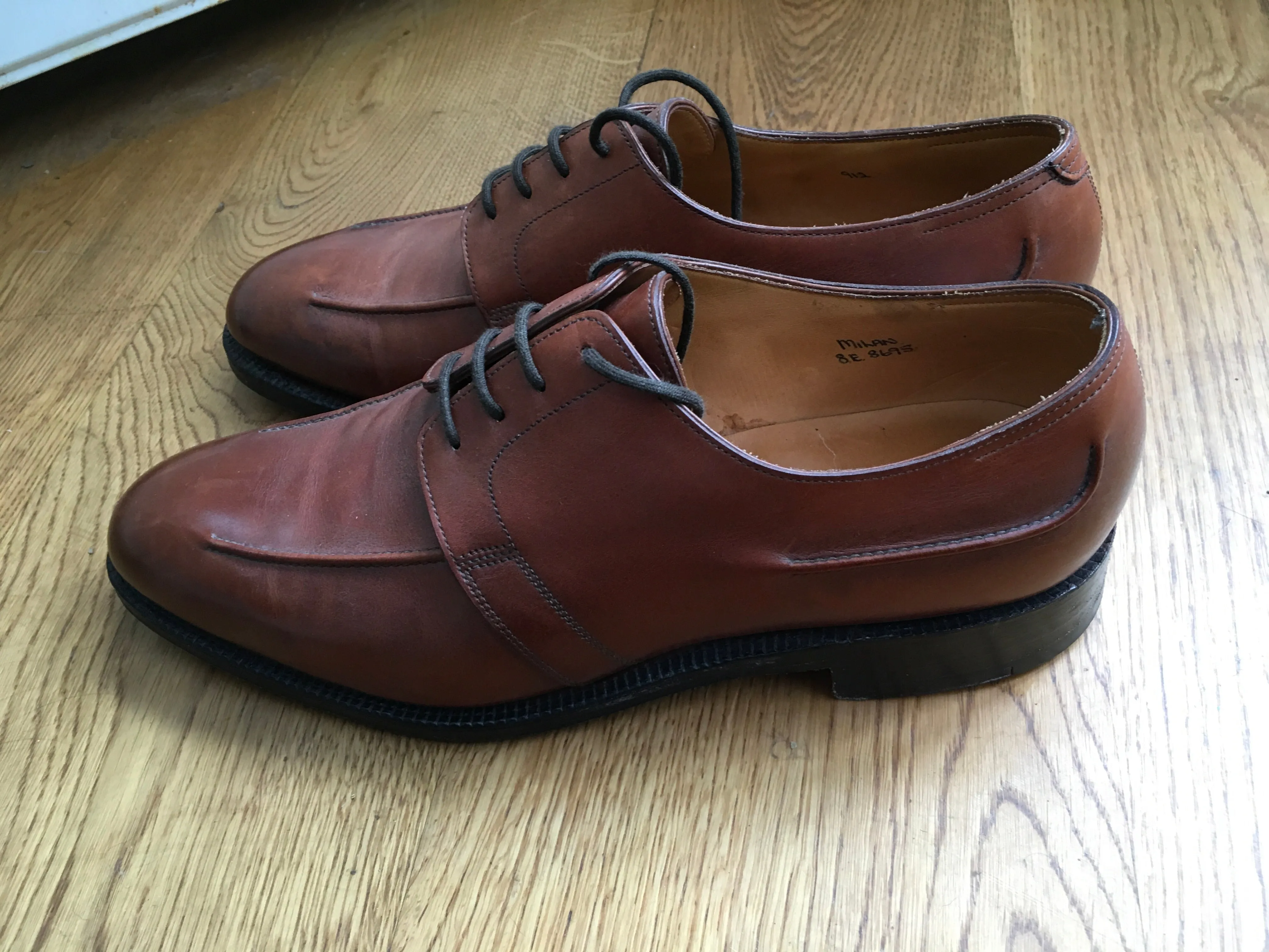 JOHN LOBB MILAN Derby Shoes Leather Shoes Size 8 E Men