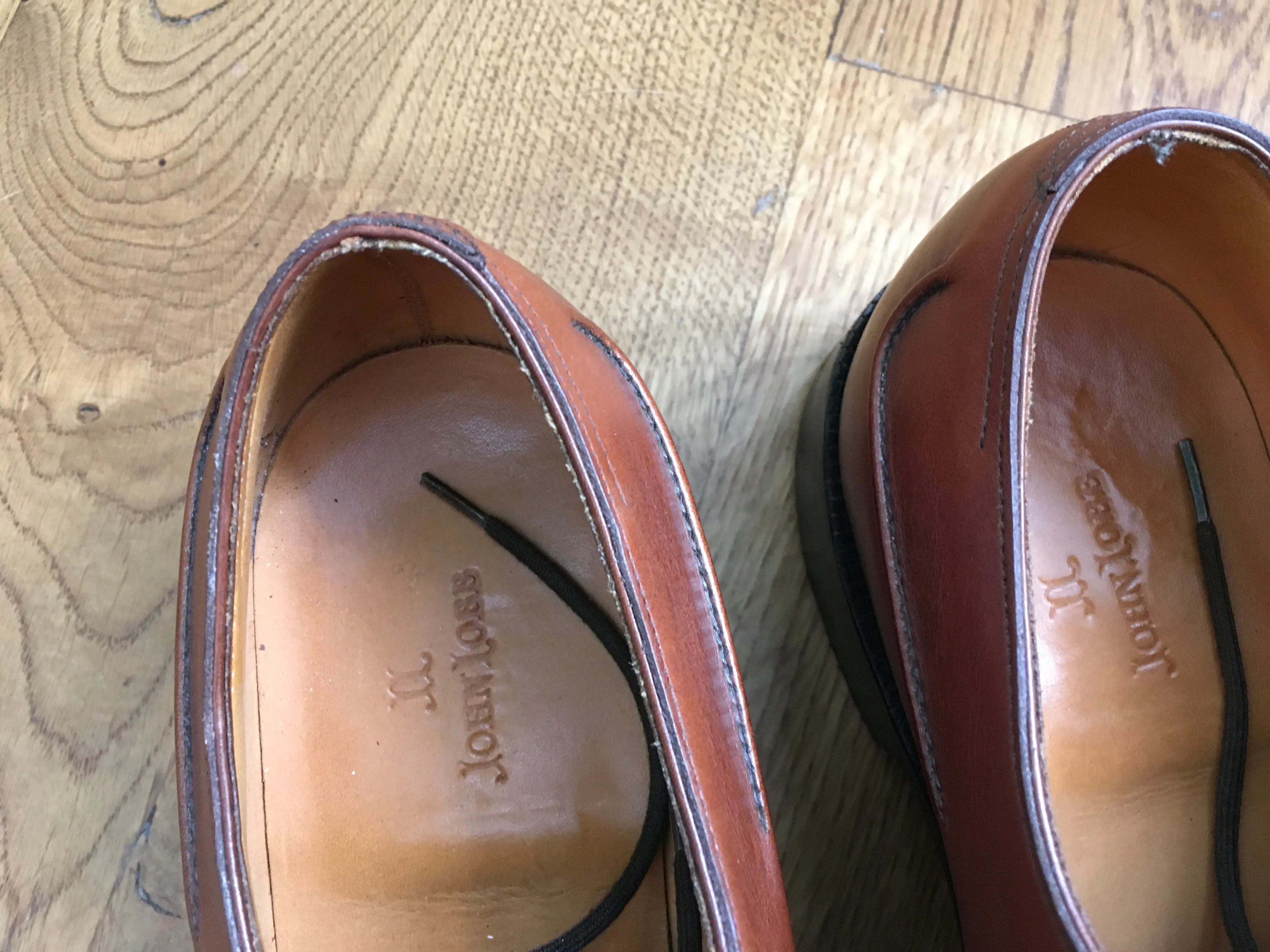 JOHN LOBB MILAN Derby Shoes Leather Shoes Size 8 E Men