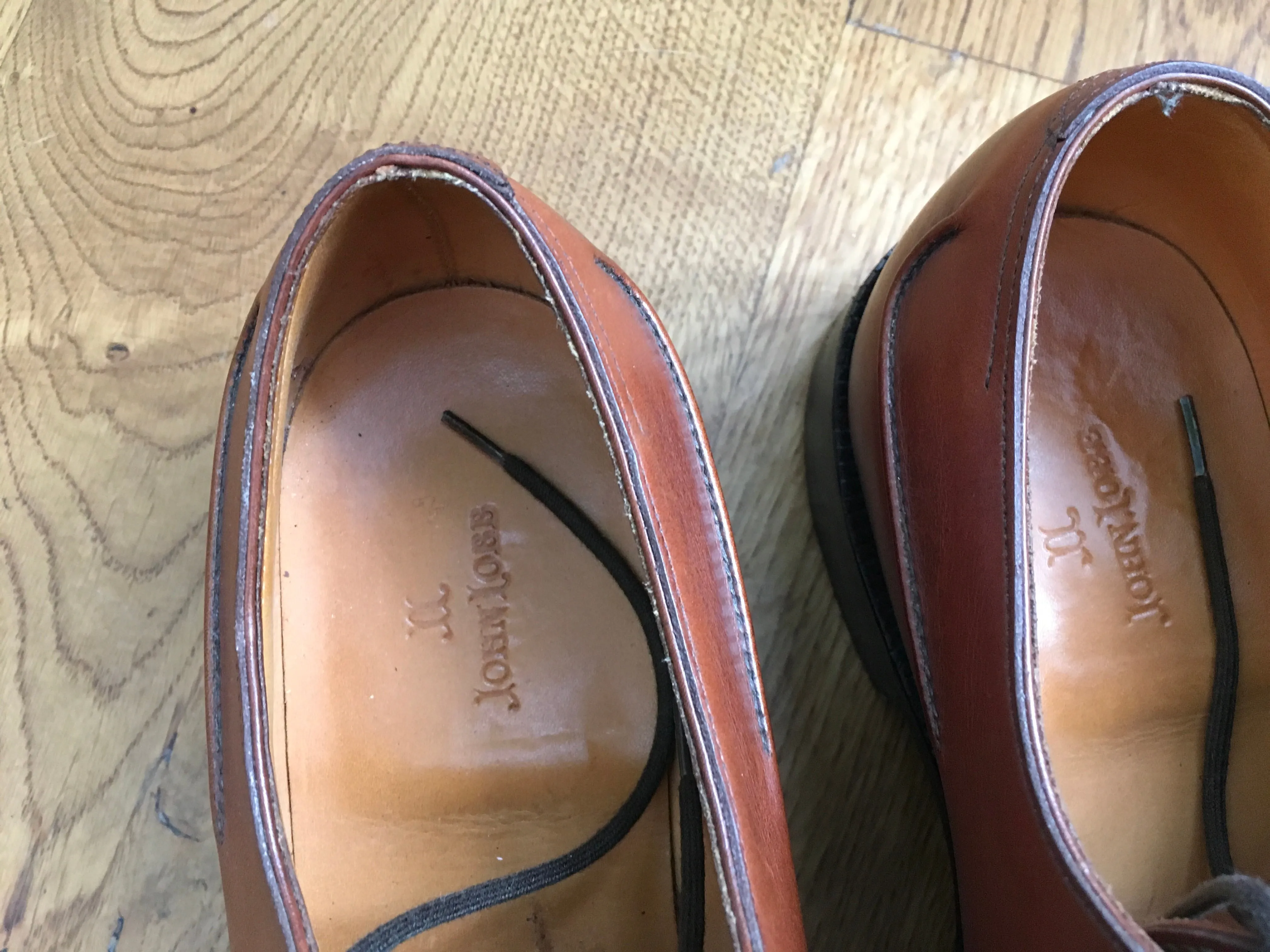 JOHN LOBB MILAN Derby Shoes Leather Shoes Size 8 E Men