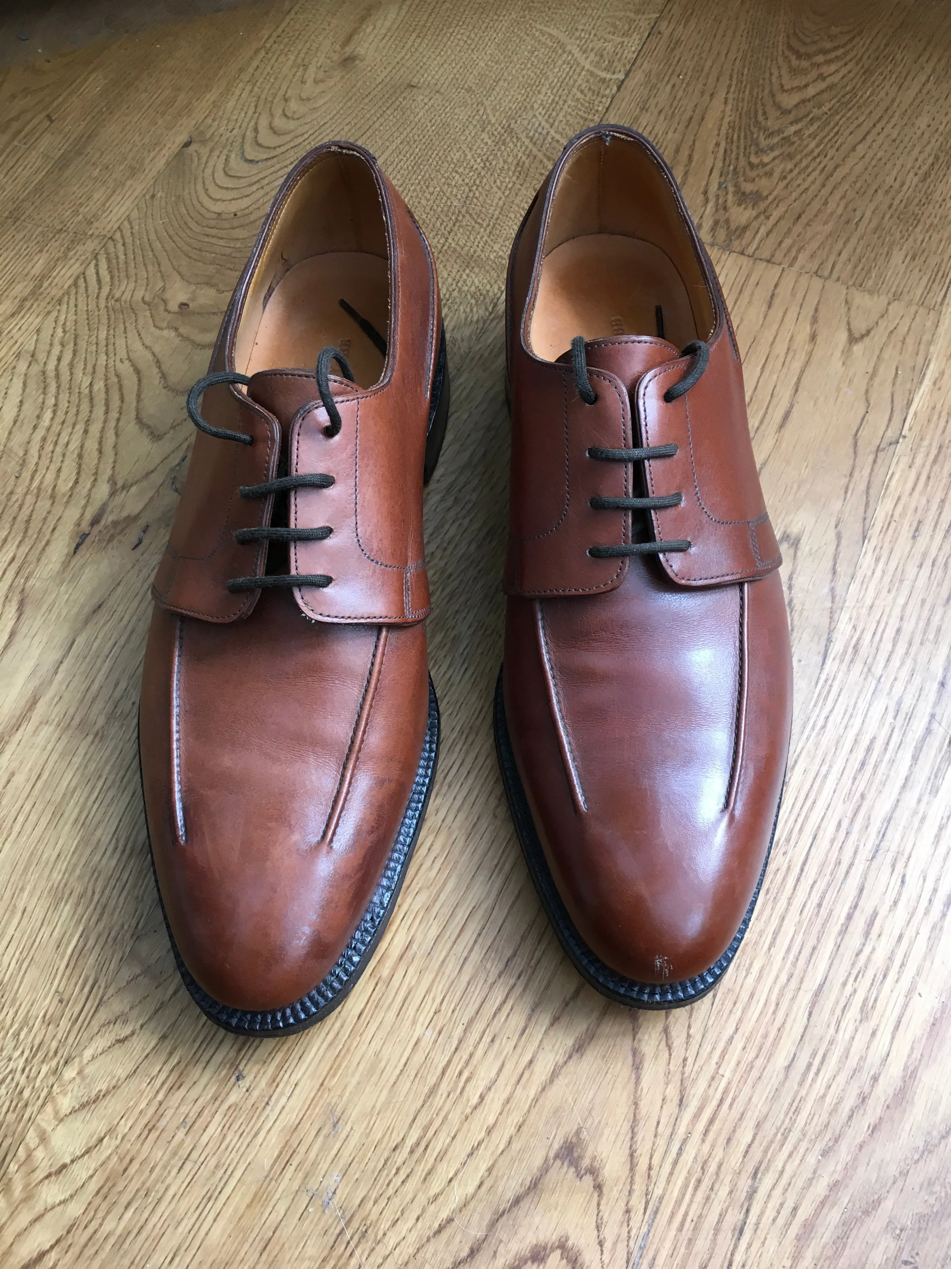 JOHN LOBB MILAN Derby Shoes Leather Shoes Size 8 E Men