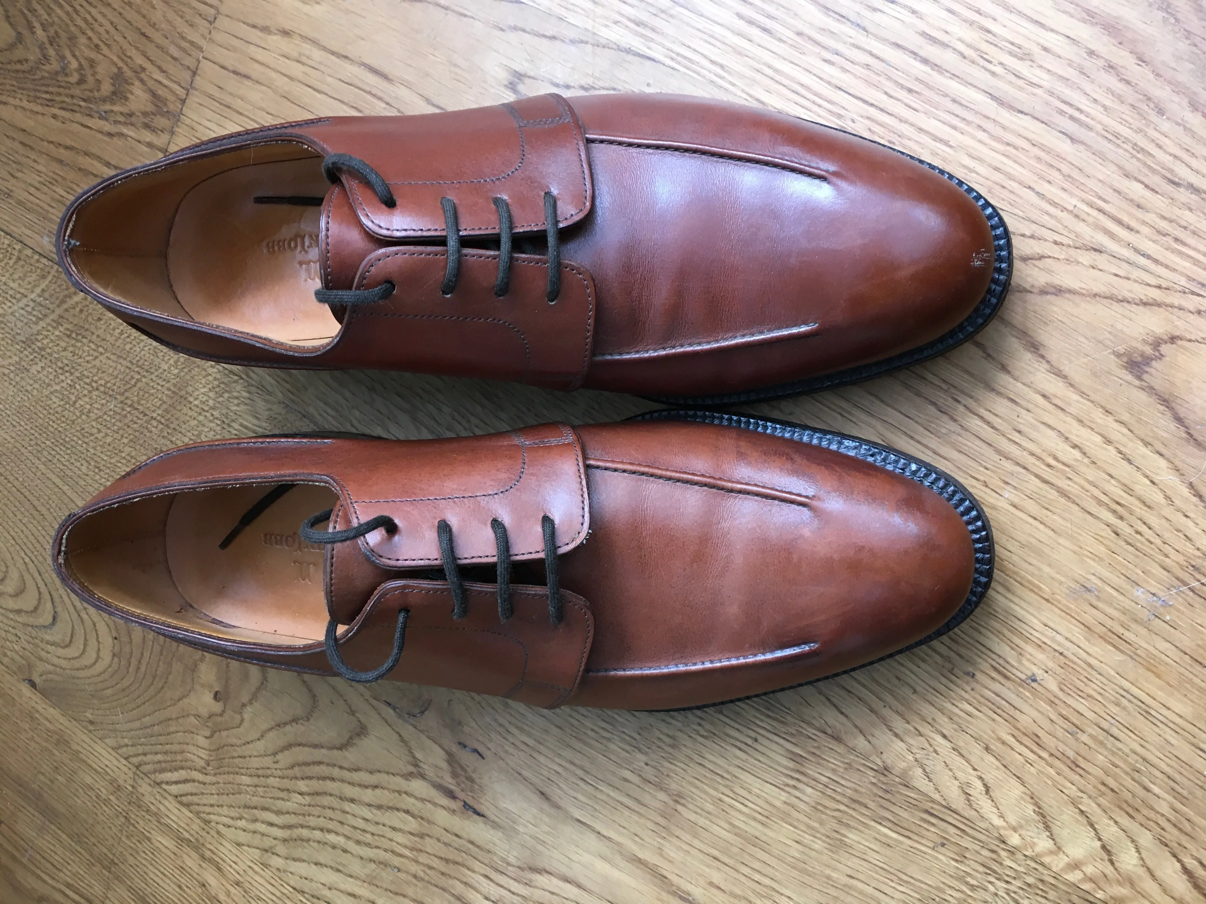 JOHN LOBB MILAN Derby Shoes Leather Shoes Size 8 E Men