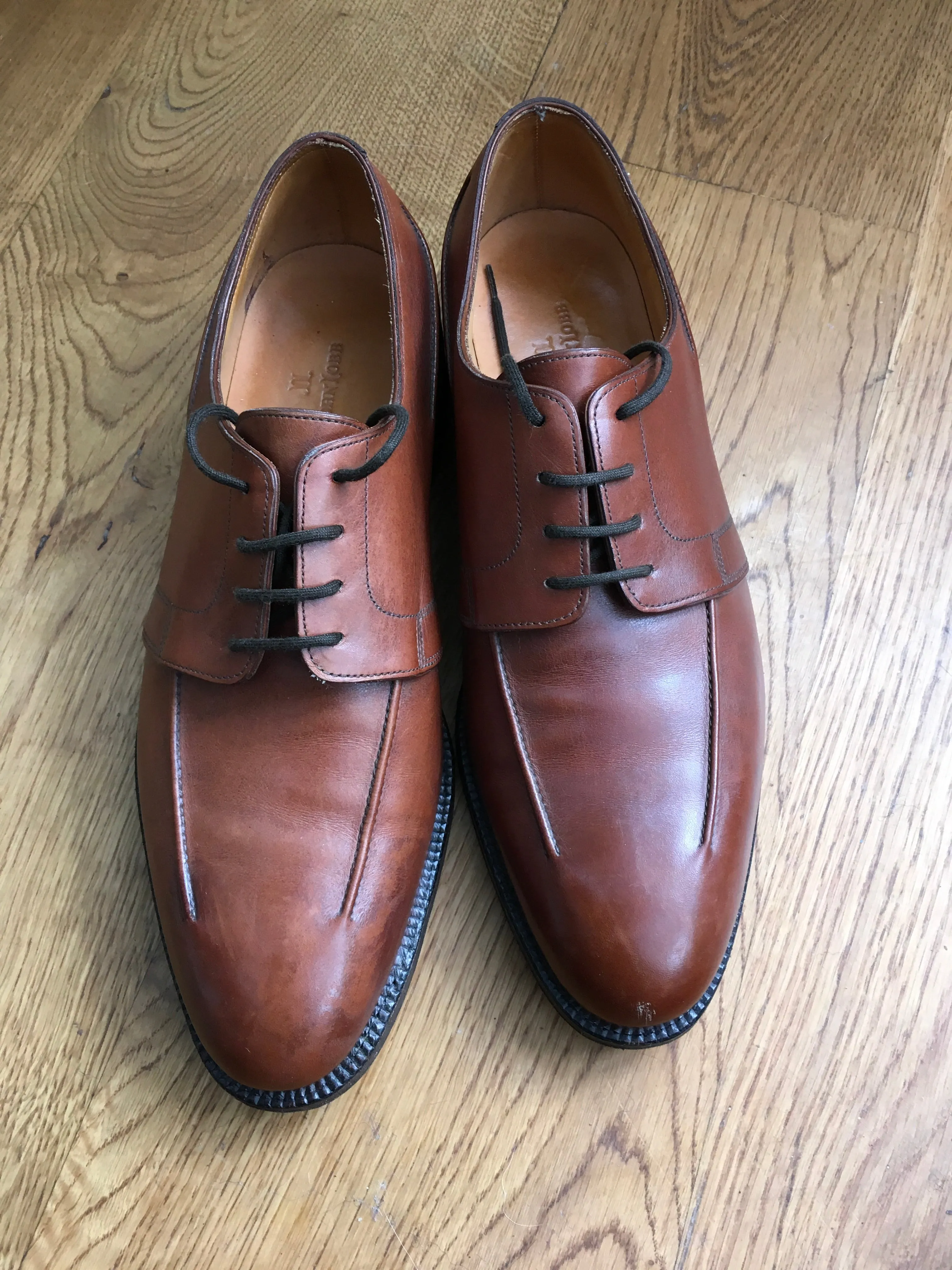 JOHN LOBB MILAN Derby Shoes Leather Shoes Size 8 E Men