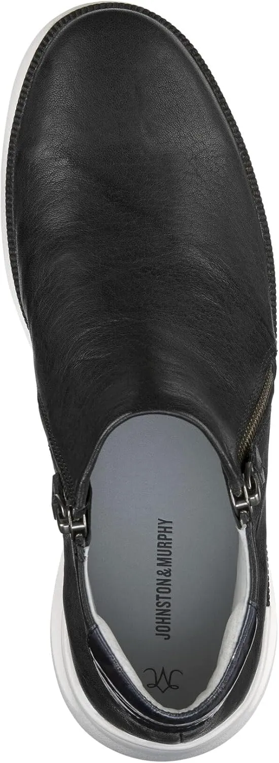 Johnston & Murphy Emery Zip Bootie for Women  Ankle Boots for Women, Leather Double Zipper Boots