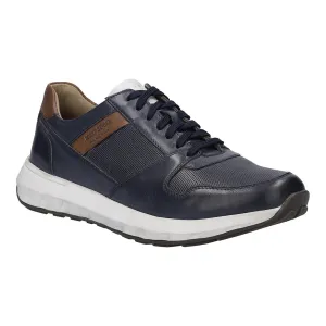 Josef Seibel Men's Cameron 10 Leather Casual Shoes Trainers Ocean Blue