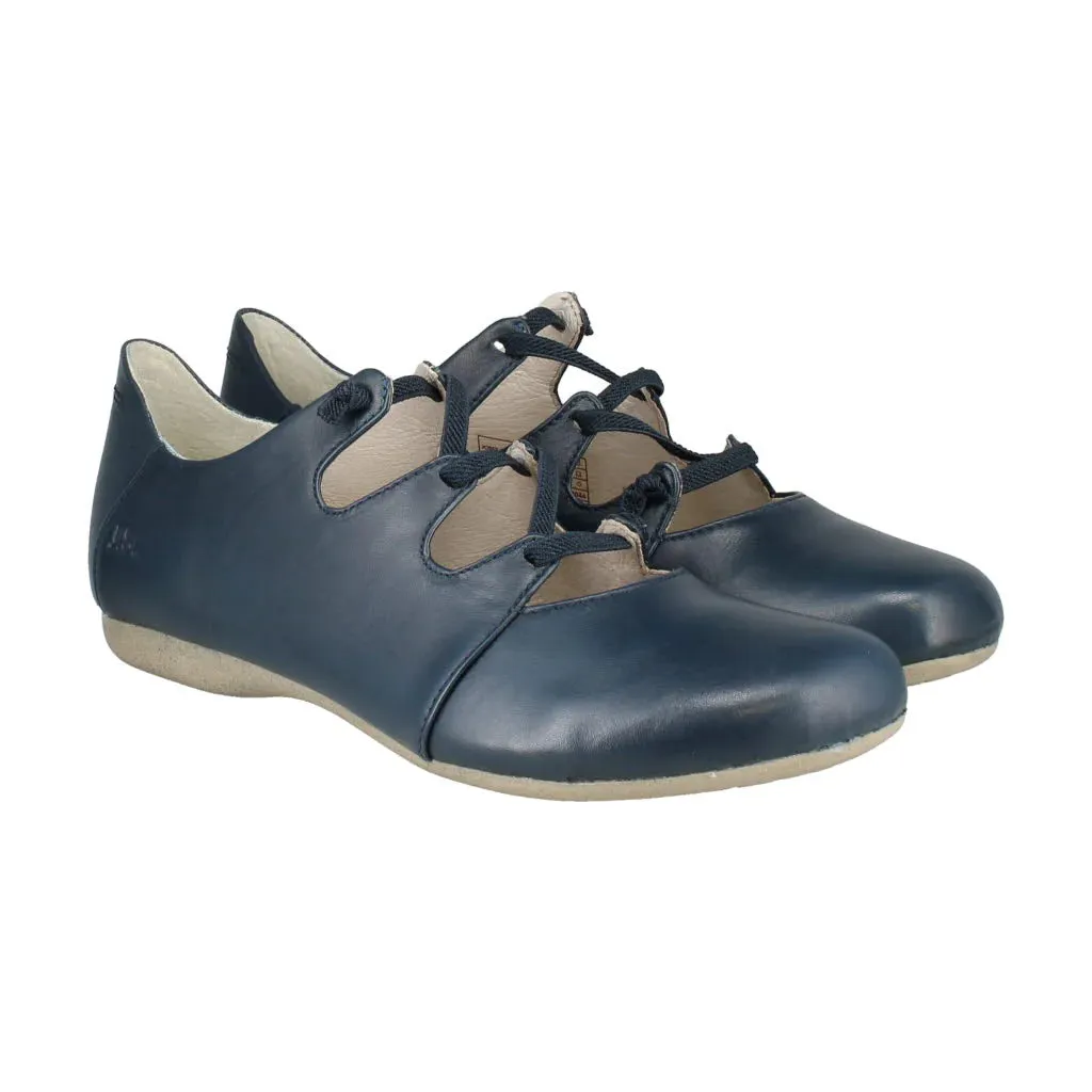 Josef Seibel Women's Fiona 04 Slip-On Leather Lace Up Shoes Ocean Blue