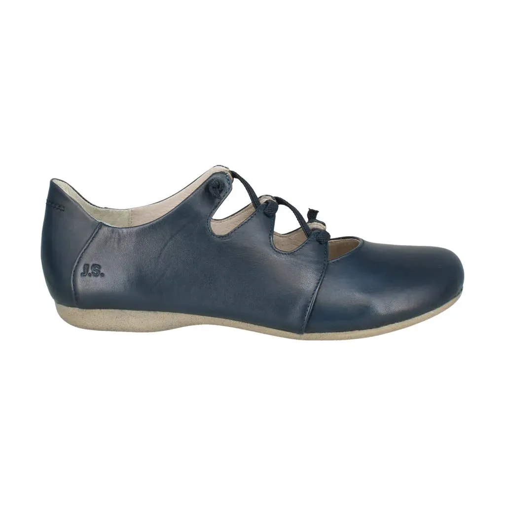 Josef Seibel Women's Fiona 04 Slip-On Leather Lace Up Shoes Ocean Blue