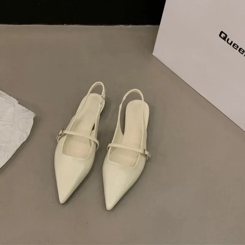 Joskaa for women Pointed Toe Women's Sandals Summer Heeled Sandals 2024Versatile Female Shoes Soft Sole Shoes Fashion Women Shoes